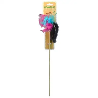 Homecat дразнилка для кошек Пальма из норки с перьями