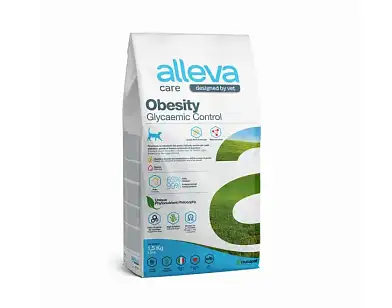 Alleva Care Cat Adult Obesity Glycemic Control сухой диетический корм для взрослых кошек для контроля потребления глюкозы, для контроля веса и при ожирении