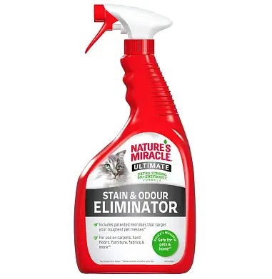 Nature's Miracle спрей уничтожитель пятен и запахов от кошек, с максимальным эффектом